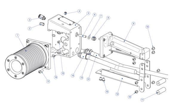 Original Ersatzteile Basis Handmaschine (Teil 1) für Demco Spider Handsäge